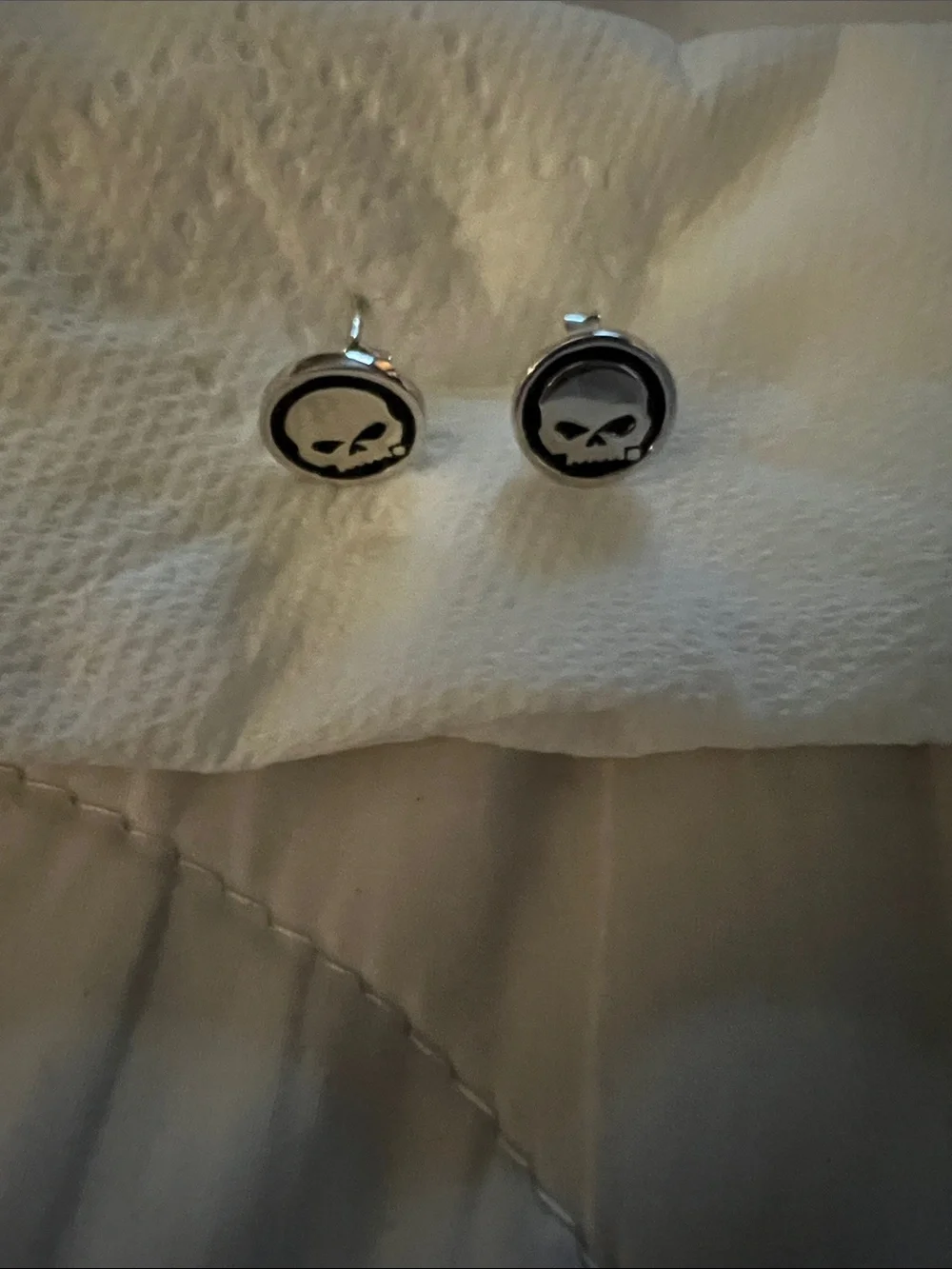 Harley Davidson Silver Ear rings